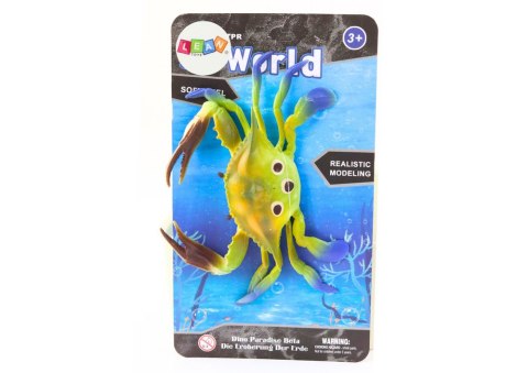 LEAN TOYS Figurka Gumowy Krab Zielony Sea World