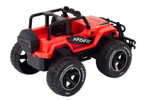 LEAN Toys Autko Samochód Terenowy Zdalnie Sterowany RC 1:18 Czerwony