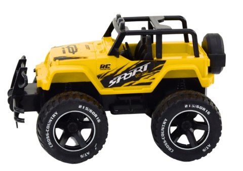 LEAN Toys Autko Samochód Terenowy Zdalnie Sterowany RC 1:18 Żółty