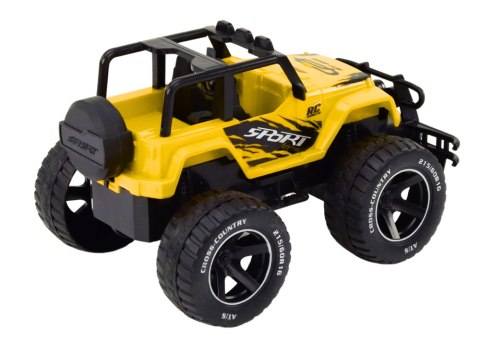 LEAN Toys Autko Samochód Terenowy Zdalnie Sterowany RC 1:18 Żółty