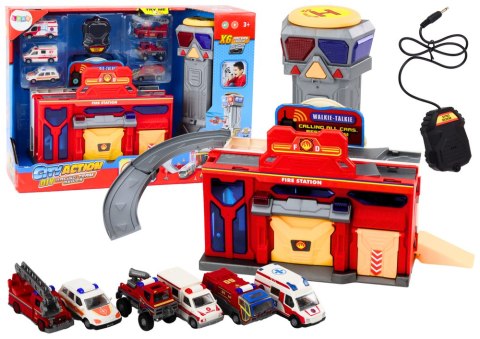 LEAN Toys Baza Straż Pożarna Szpital Centrum Dowodzenia Pojazdy 6 Szt