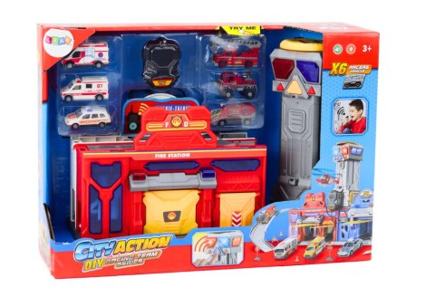 LEAN Toys Baza Straż Pożarna Szpital Centrum Dowodzenia Pojazdy 6 Szt