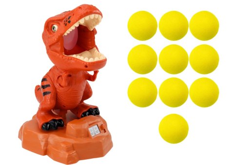 LEAN Toys Gra Strzelanie Do Dinozaura Zręcznościowa Kulki Pistolet Zestaw