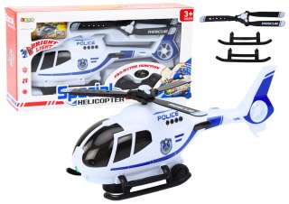 LEAN Toys Helikopter Policyjny Śmigłowiec Jeżdżący Światła Dźwięki