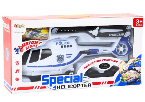 LEAN Toys Helikopter Policyjny Śmigłowiec Jeżdżący Światła Dźwięki