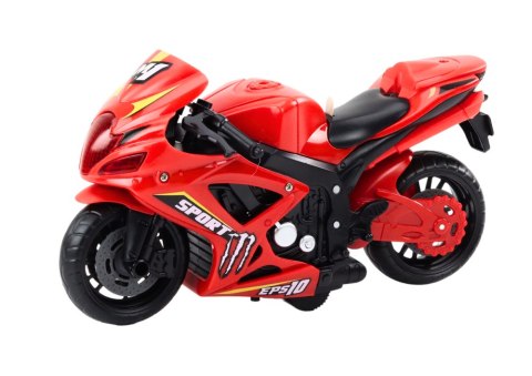 LEAN Toys Motocykl Sportowy Napęd Frykcyjny Światło i Dźwięk 2 Kolory