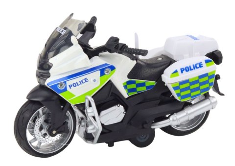 LEAN Toys Motocykl Sportowy z Napędem Frykcyjnym 3 Wzory Żółty Pomarańczowy Biały