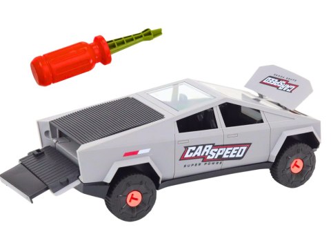 LEAN Toys Nowoczesne Auto Do Rozkręcania DIY Śrubokręt Szare