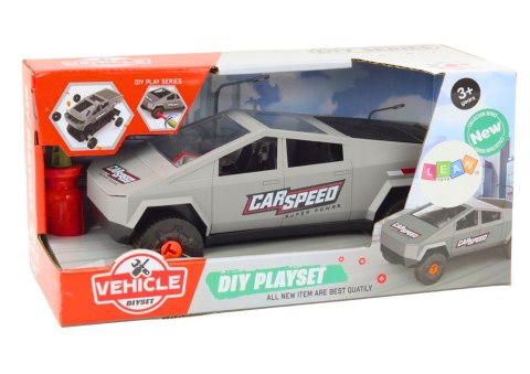 LEAN Toys Nowoczesne Auto Do Rozkręcania DIY Śrubokręt Szare