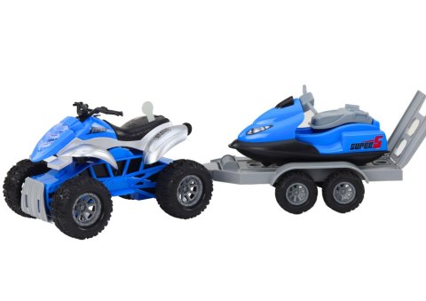 LEAN Toys Quad z Przyczepą do przewozu Łodzi oraz Skuterem Wodnym