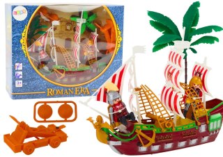 LEAN Toys Statek Romański Rzymianie Światła Dźwięki Katapulta Palmy