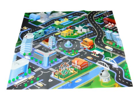 LEAN Toys Zestaw Resoraków W Walizce Autka Sportowe Sygnalizacja Droga Zestaw 50 ele.