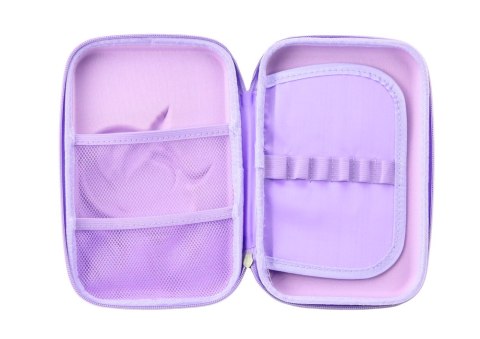 LEAN Duży Piórnik Z Jednorożcem Rozkładany 3D Fioletowy 23x15x5 cm