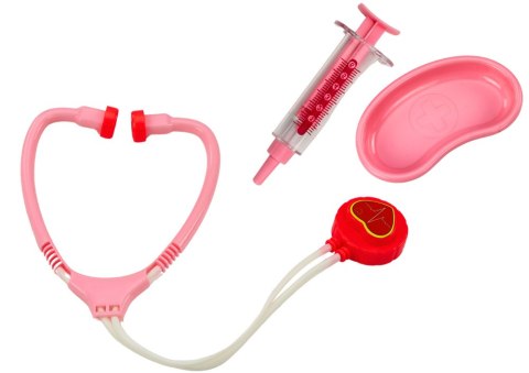 LEAN TOYS Apteczka Dziecięcia Narzędzia Lekarskie W Walizce Różowy