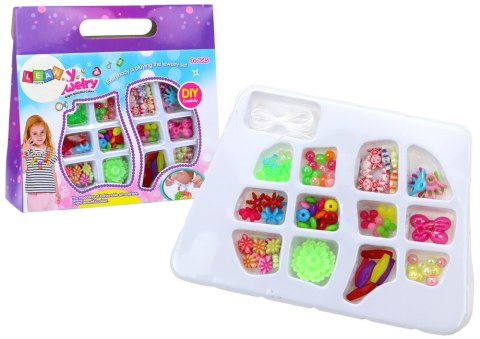 LEAN TOYS Zestaw Kreatywny Koraliki Do Tworzenia Biżuterii Kolorowe