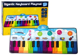 LEAN Toys Mata Taneczna Edukacyjna Tęczowe Pianinko Instrumenty 10 Melodii