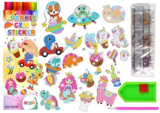LEAN Toys Naklejki Do Wyklejania Diamencikami Haft Diamentowy