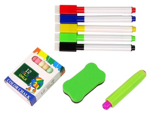 LEAN Toys Tablica 3w1 Wielofunkcyjna Dwustronna Stolik Do Gier Chińczyk