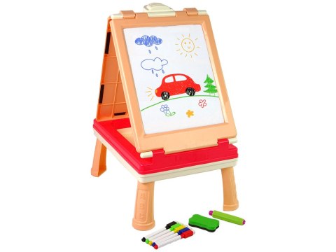 LEAN Toys Tablica 3w1 Wielofunkcyjna Dwustronna Stolik Do Gier Chińczyk