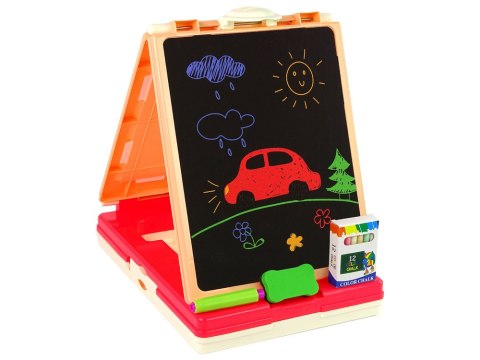 LEAN Toys Tablica 3w1 Wielofunkcyjna Dwustronna Stolik Do Gier Chińczyk