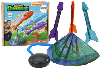 LEAN Toys Wyrzutnia Rakiet Gra Dinozaury Las Kolorowe Pompka