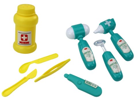 LEAN Toys Zestaw Lekarski Doktor W Torebce Na Sznurku Turkusowy