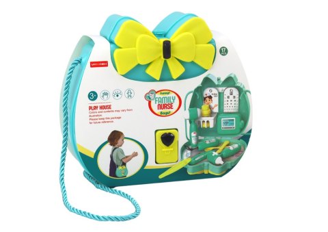 LEAN Toys Zestaw Lekarski Doktor W Torebce Na Sznurku Turkusowy