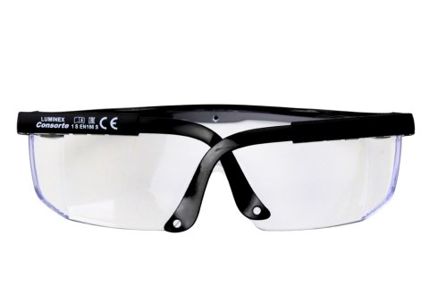 LEAN Okulary Ochronne Regulacja Ramion Czarne