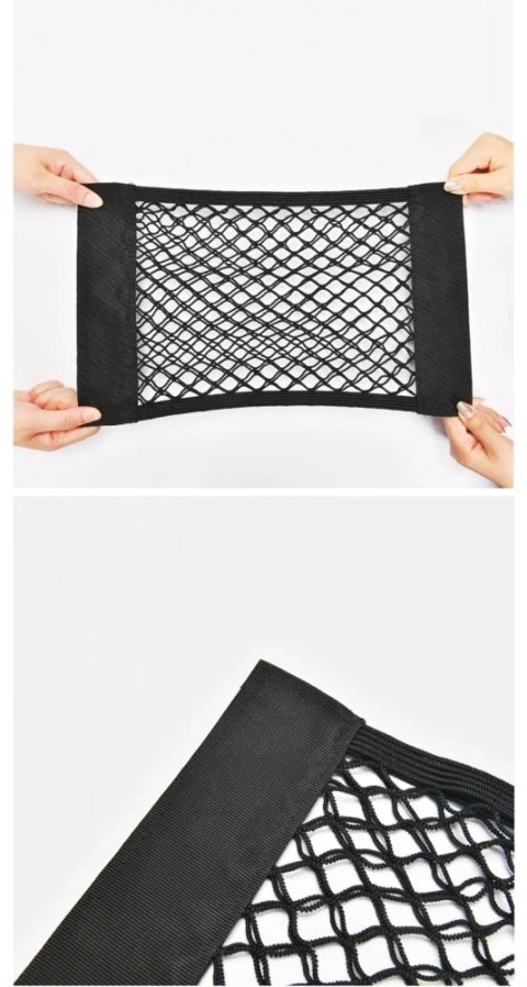 LEAN Siatka Do Bagażnika Auta Organizer Torba Na Wkręty Mocna Kieszeń 20 x 26cm