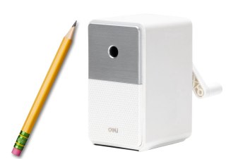 LEAN Strugaczka Na Korbkę Z Pojemnikiem Regulacja Ostrza Biała