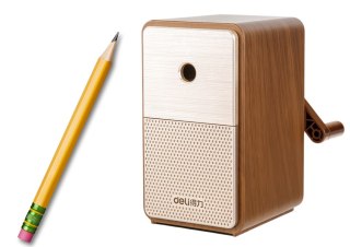 LEAN Strugaczka Na Korbkę Z Pojemnikiem Regulacja Ostrza Brązowa