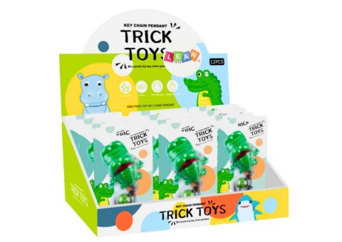 LEAN TOYS Brelok Z Gryzącym Krokodylkiem Dzwoneczek Zielony