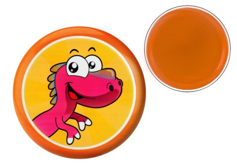 LEAN TOYS Dysk Latający Frisbee z Dinozaurem Pomarańczowy 20 Cm