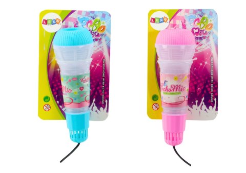 LEAN TOYS Mikrofon Dziecięcy Efekt Echo Światła Różowy Niebieski