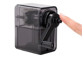 LEAN Temperówka Strugaczka Na Korbkę Z Pojemnikiem Czarna