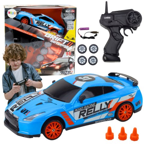 LEAN Toys Autko Sportowe Zdalnie Sterowane R/C 1:24 Niebieski Wymienne Koła
