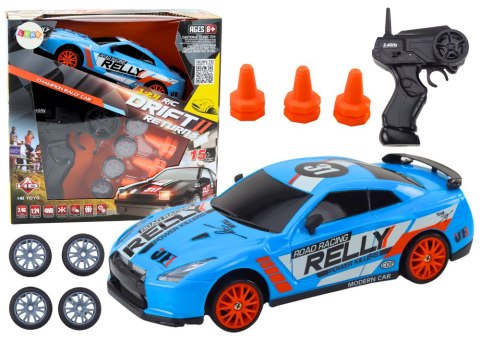 LEAN Toys Autko Sportowe Zdalnie Sterowane R/C 1:24 Niebieski Wymienne Koła