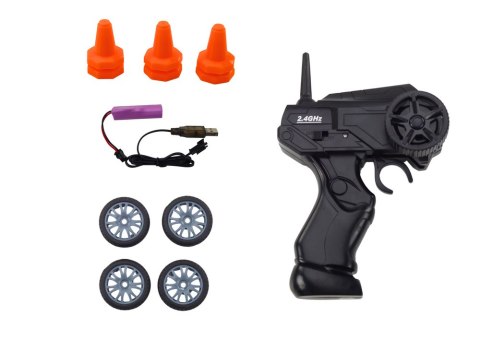 LEAN Toys Autko Sportowe Zdalnie Sterowane R/C 1:24 Pomarańczowe Wymienne Koła