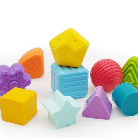 LEAN Toys Elastyczna Kostka Sensoryczna Antystresowa Sorter Gumki Klocki Dla Dzieci