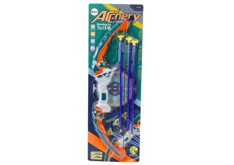 LEAN Toys Łuk Strzelecki Zielono-Pomarańczowy Strzały Z Przyssawkami 3 Sztuki
