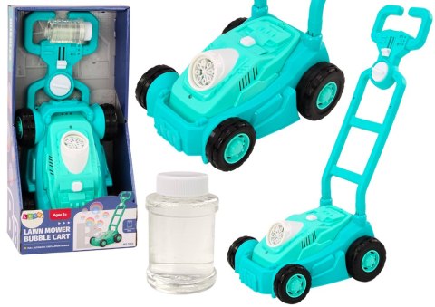 LEAN Toys Maszyna Do Baniek Mydlanych Kosiarka Jeździk z Rączką Niebieski