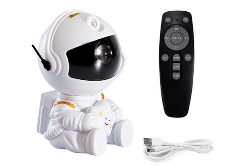 LEAN Toys Projektor Astronauta Z Gwiazdą LED USB Pilot Sterujący
