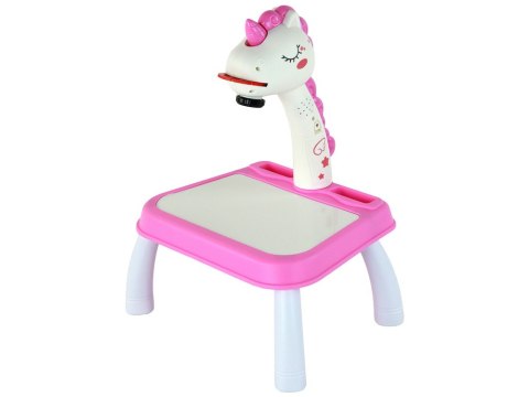 LEAN Toys Projektor Do Rysowania Jednorożec Pisaki Wkładki Różowy