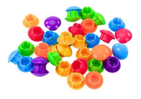 LEAN Toys Puzzle Obrazkowe Kolorowe Przyciski Do Uzupełniania 12 Obrazków