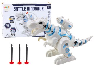 LEAN Toys Robot Dinozaur Z Wyrzutnią Strzałek Światła Dźwięki Biały