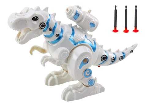 LEAN Toys Robot Dinozaur Z Wyrzutnią Strzałek Światła Dźwięki Biały