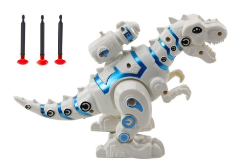 LEAN Toys Robot Dinozaur Z Wyrzutnią Strzałek Światła Dźwięki Biały