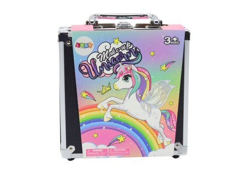 LEAN Toys Zestaw Piękności W Walizce Cienie Brokaty Lakiery Czarna