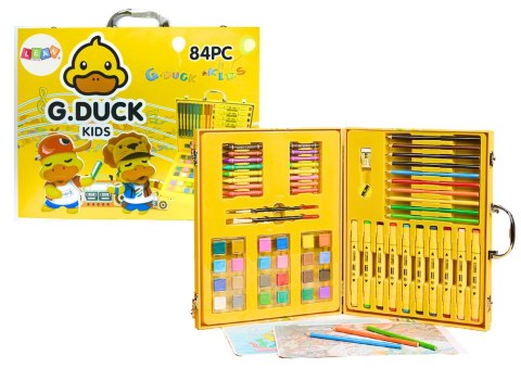 LEAN Zestaw Artystyczny W Walizce Kaczka Żółta 84 El
