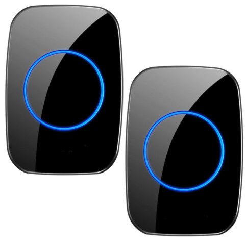 LEAN Bezprzewodowy Dzwonek Wodoszczelny 25 Melodii Dwa Odbiorniki